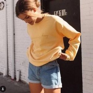 authentic brandy melville honey sweatshirt